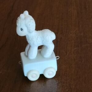 Vtg 1985 Precious Moments Happy Birthday Little Lamb 1st Birthday Train 15946